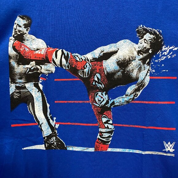 WWE Shawn Michaels The Heartbreak Kid HBK Sweet Chin Music Kick T-Shirt Large - Picture 2 of 4